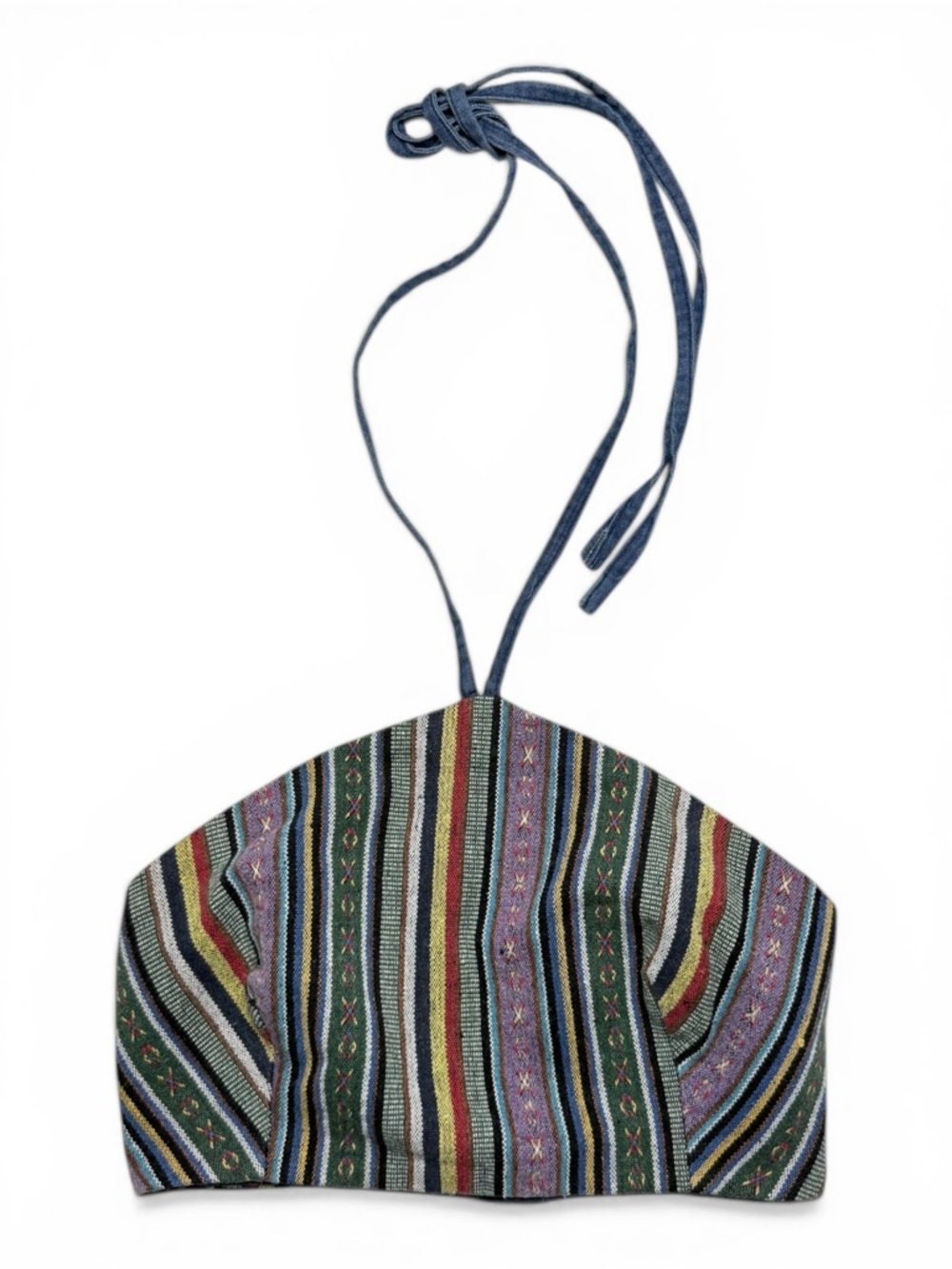 FARM RIO Boho Woven Hippie Halter Top Medium